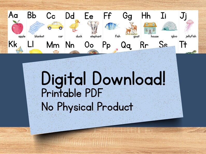 Printable Alphabet Flashcards A-Z | Preschool &amp; Toddler ABC Cards ...