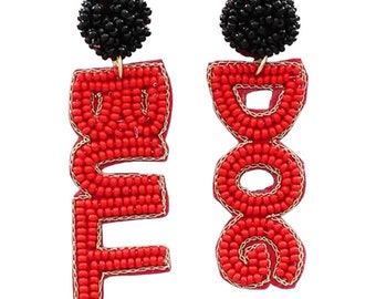 Beaded Game Day Earrings