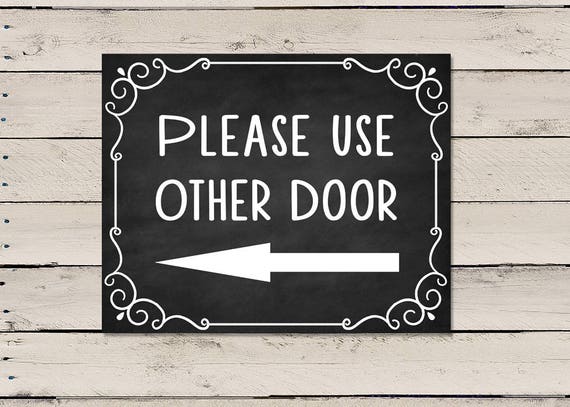 Please Use Other Door Please Use Front Door Front Door Sign Front Door Decoration Custom Door Sign Personalized Front Door Sign Diy