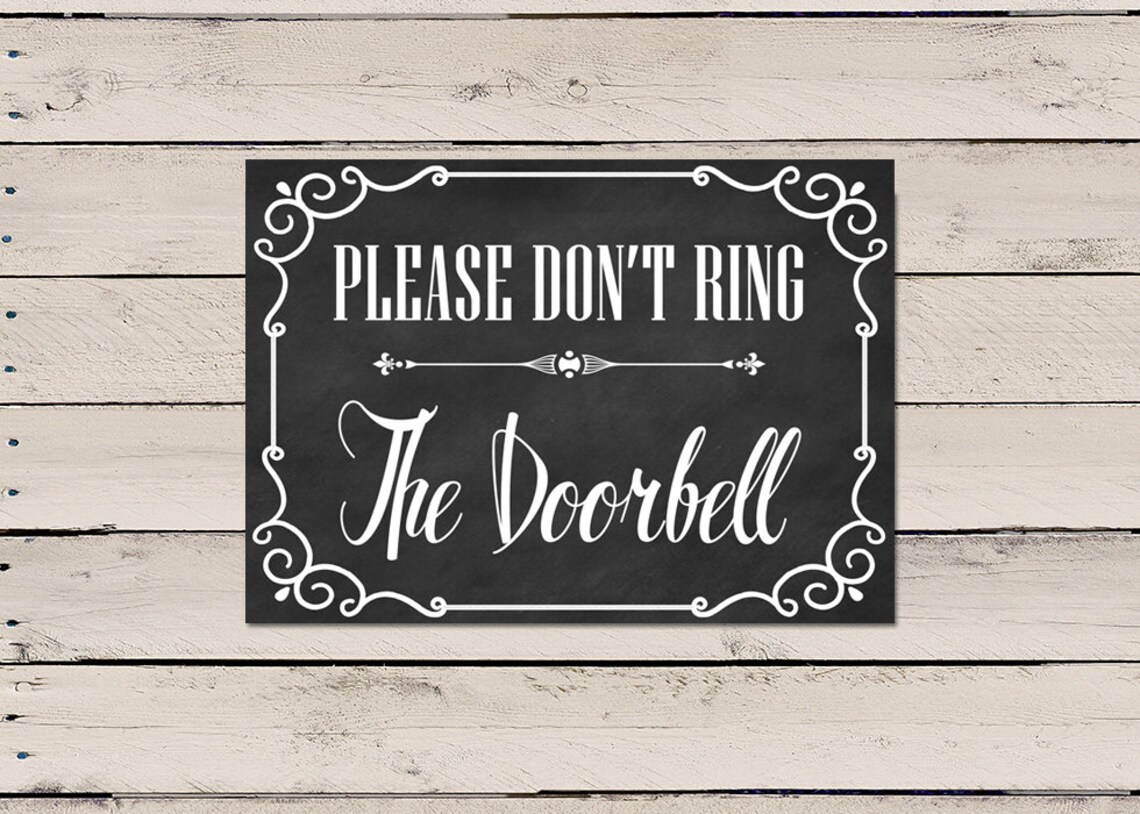 Please Do Not Ring Doorbell Sign Do Not Ring Doorbell Front | Etsy