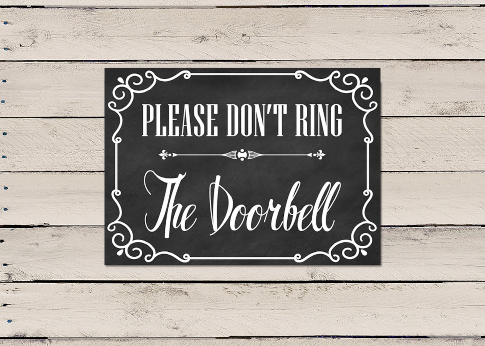 Please Do Not Ring Doorbell Sign Do Not Ring Doorbell Front Etsy