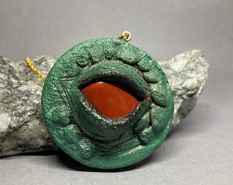 For Harmony & Protection | The Dragon's Eye | Red Jasper Talisman | By Hugahag