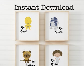 Star Wars Poster, Printable Wall Art, Printable Art, Star Wars Fan Gift, Boys room decor, Star Wars Gallery, Starwars Prints, Starwars Gifts