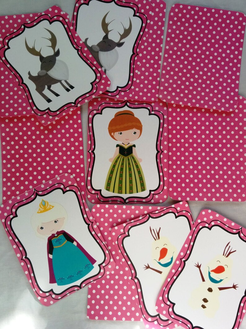 frozen memory card game