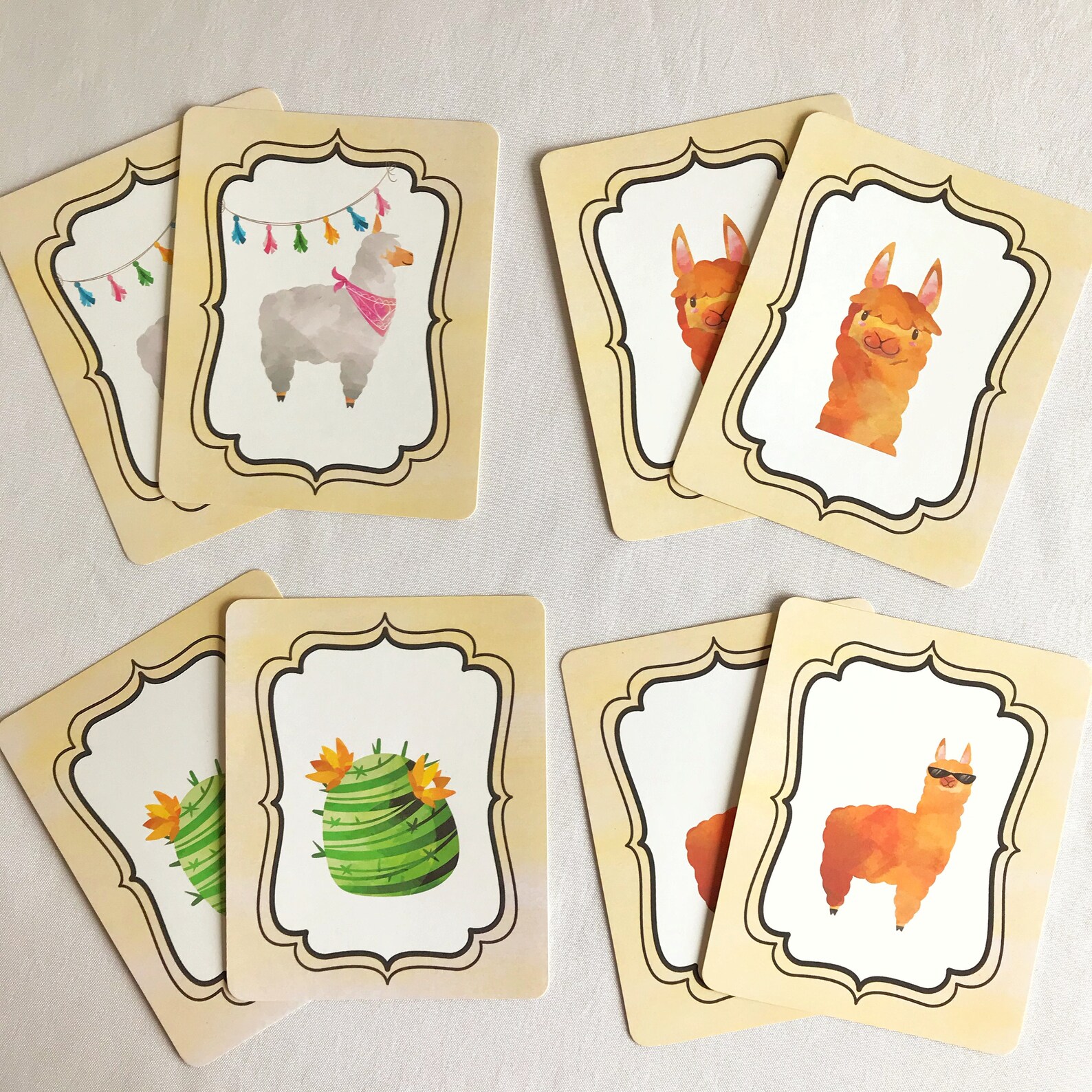 Llama Inspired Memory Game Llama Memory Game Llama Game Etsy