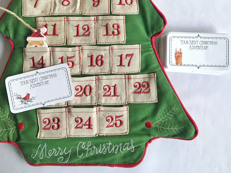 Blank Advent Calendar Cards INSTANT DOWNLOAD Christmas Advent - Etsy