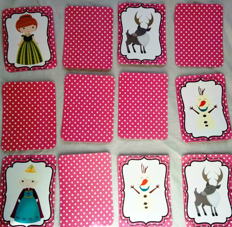 frozen memory card game