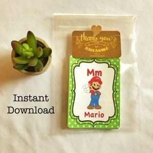 Super Mario Brothers ABC Karten Set - Alphabet Karten, Super Mario Bros Kinderzimmer, Super Mario Kinderzimmer Kunst, Mario Bros Spielzimmer,