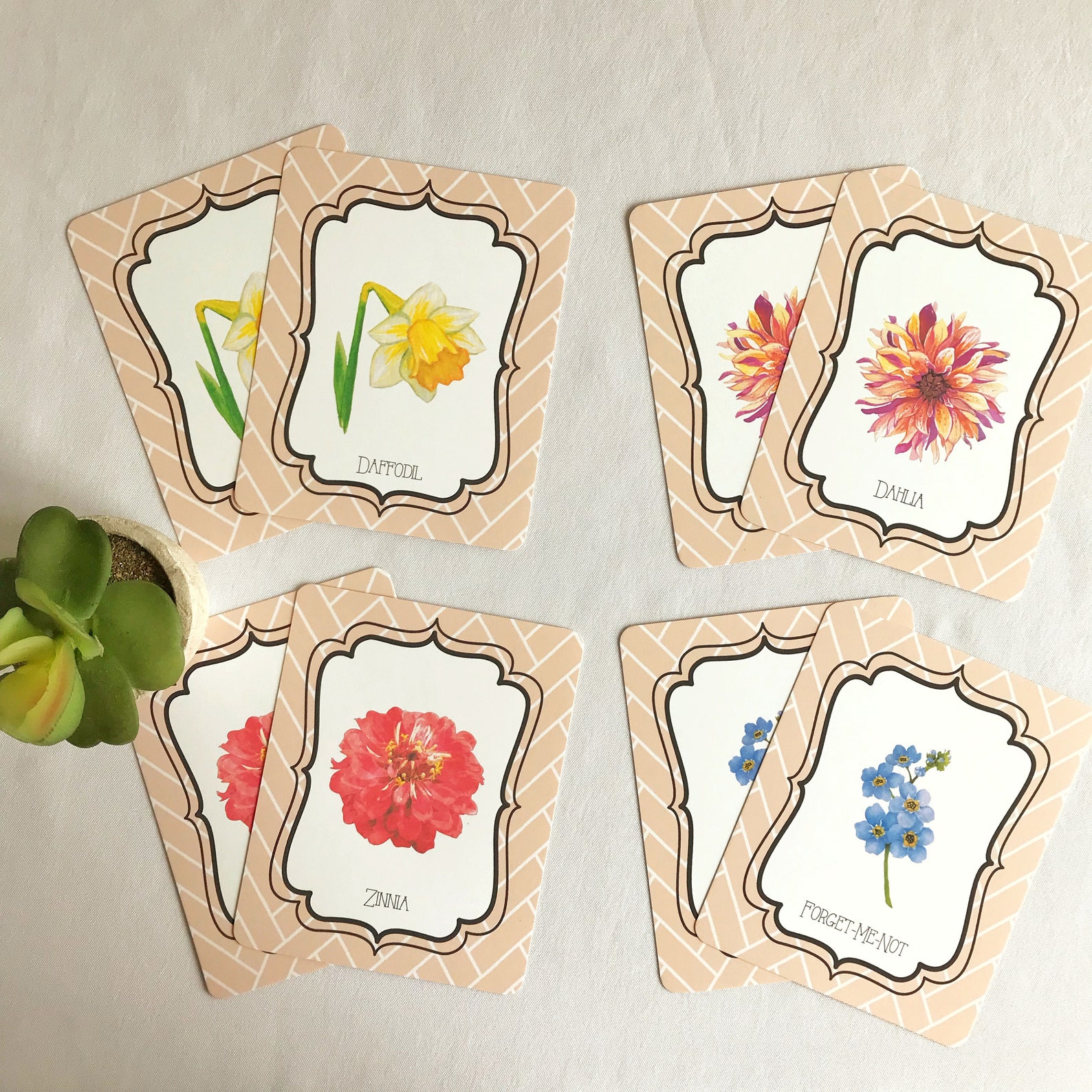 Flower Inspired Memory Game Flower Memory Game Flower Game | Etsy
