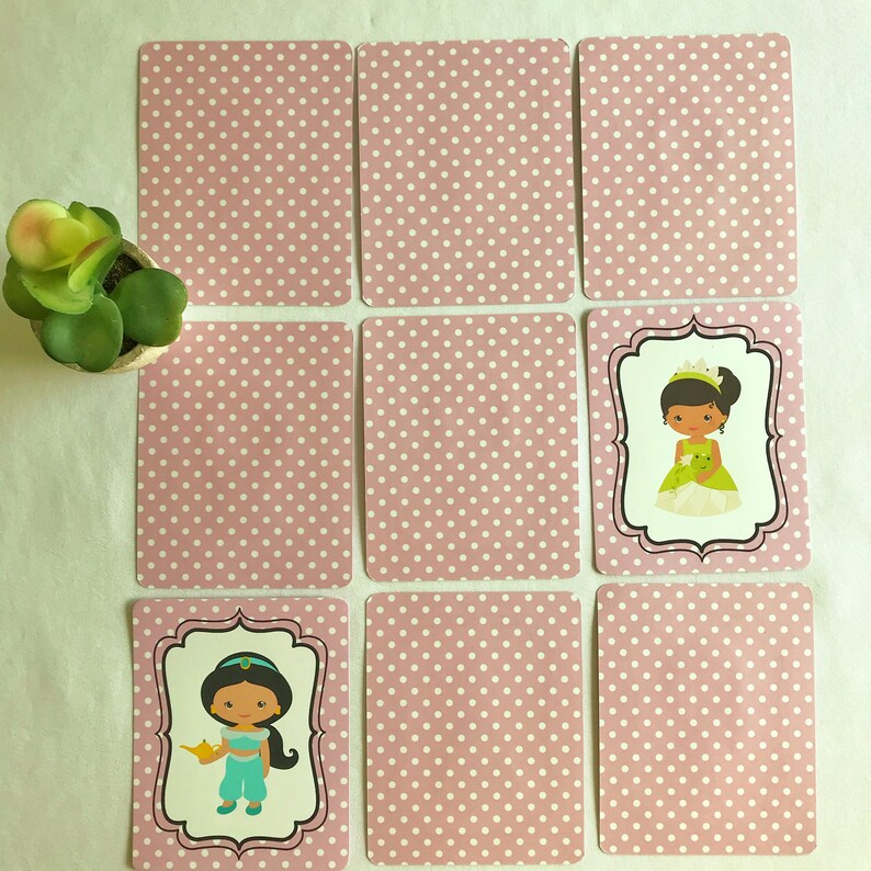 Disney Princess Memory Game Princess Card Game Easter Card Etsy