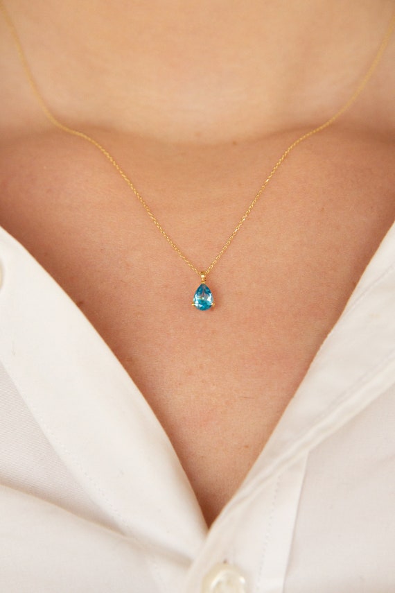 3月誕生石ネックレス aquamarine necklace Aquamarine Necklace | The Birthstone Collection | March