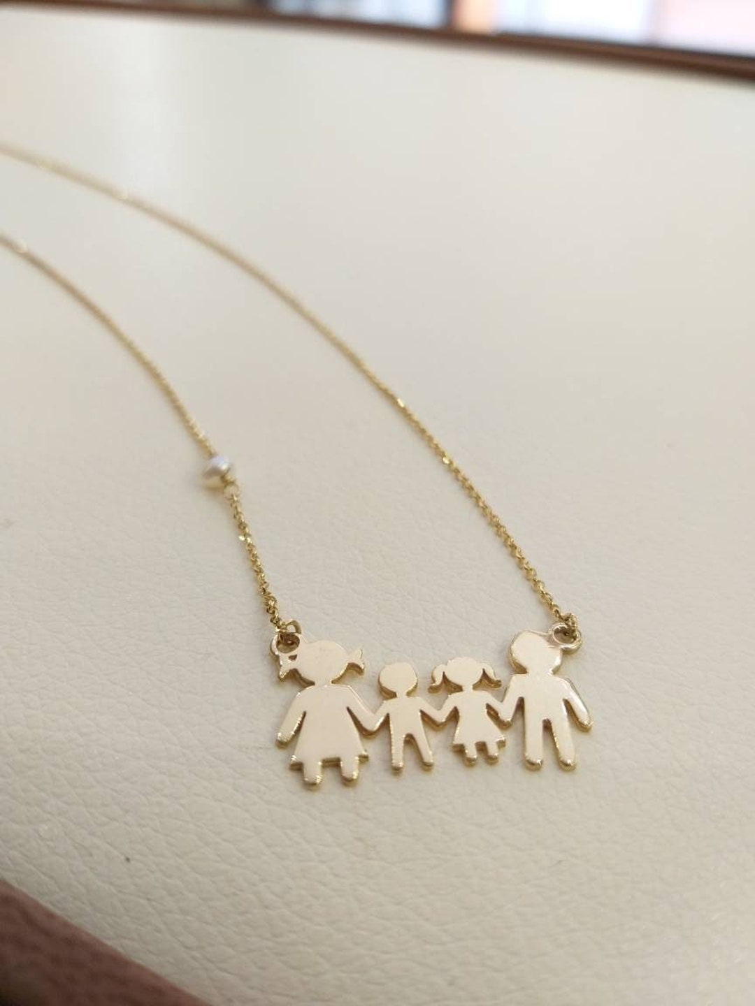 Gold Family Necklace,9k,14k,18k,solid Gold,mother's Day Gift,baby