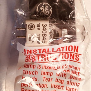 Part No. 340845  18v 115 w quartzline projection lamp bulb -General Electric