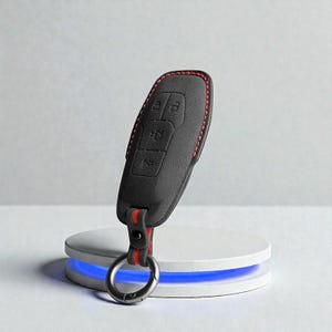 Ford Mustang Key Cover Alcantara Case for Smart Remote Fob | Luxury Key Protector for Mustang GT GT350 GT500 l 4 Button Key Holder