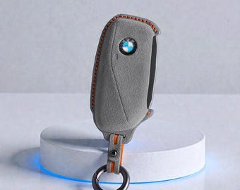 BMW Alcantara Luxus Schlüsselhülle Weiches Leder Schlüsseletui | BMW Smart Key Fob Schutz