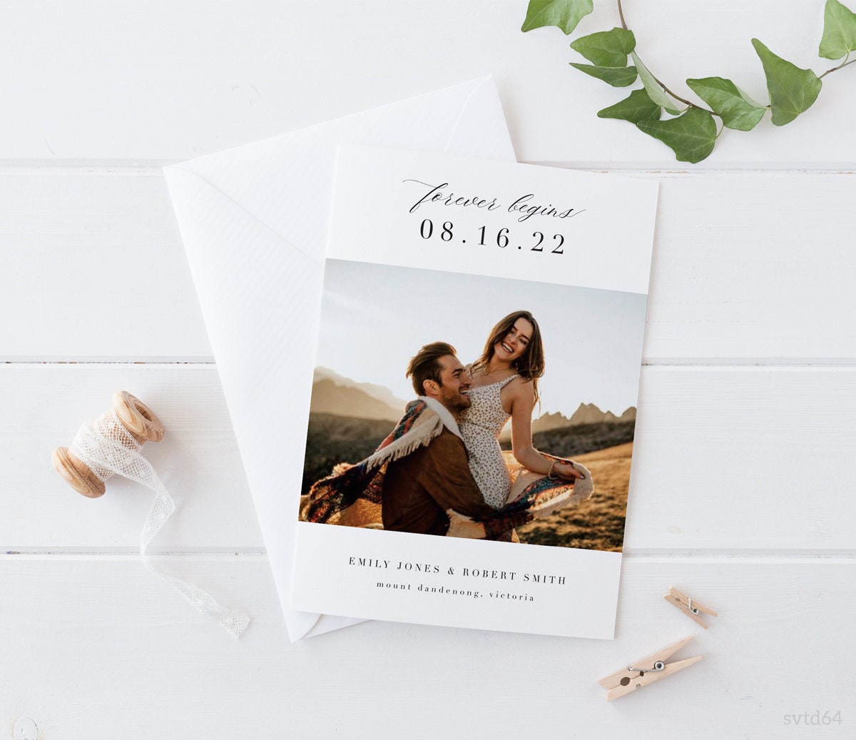 Save The Date Wedding Card Photo Save The Date Card Wedding | Etsy