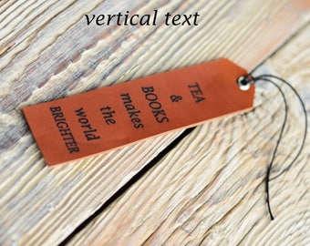 Leather bookmark, Personalized bookmark, Bookmark, Engraved bookmark, Custom bookmark, Corporate gift, Gift for her, Gift for him