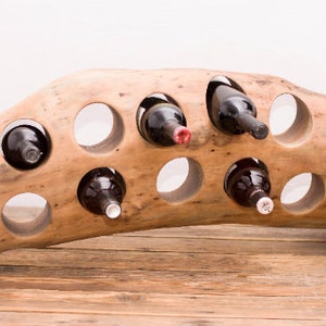 Wooden wine rack, Walnut wine rack, Wine Racks, Stylish wine rack, Home & Living, Kitchen Storage, Wine bottles holder, Solid wood wine rack