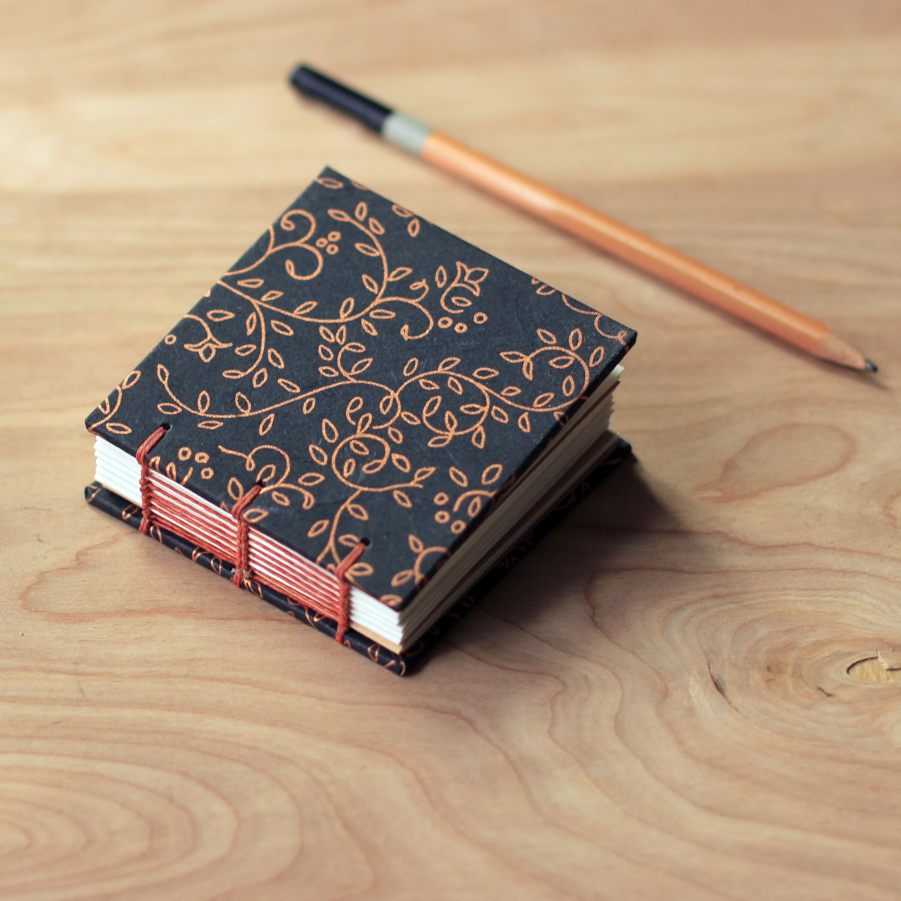 Square Sketchbook Small Watercolor Notebook Black and Etsy