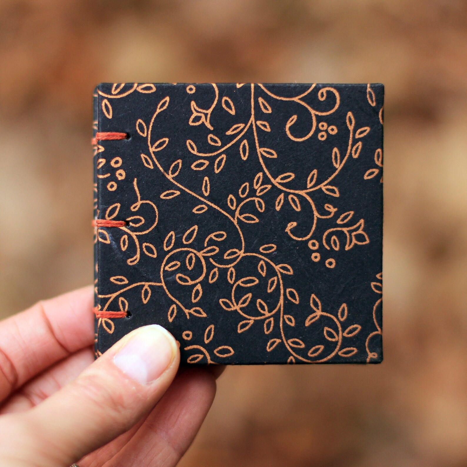 Square Sketchbook Small Watercolor Notebook Black and Etsy