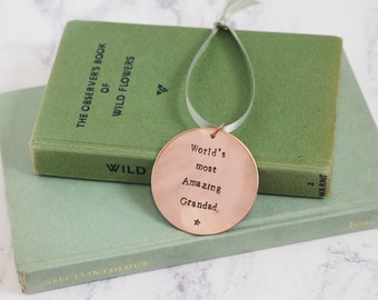 Personalised World's Most Amazing Medal Gift, Gift for Mum, Just Because, Appreciation, Copper Hanging Decor, Thank You Token