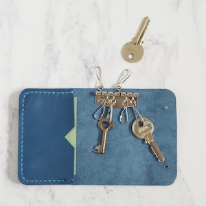 Étui à clés en cuir, pochette porte-clés, porte-cartes, cadeau du 3e anniversaire pour lui, portefeuille de voyage, sac de transport, cadeau grand-père