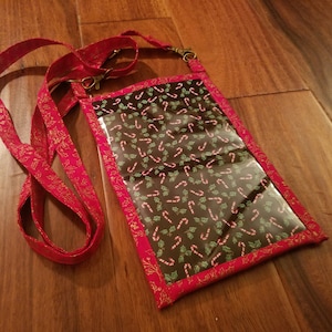 Black and Red Candy Cane Pocket Purse