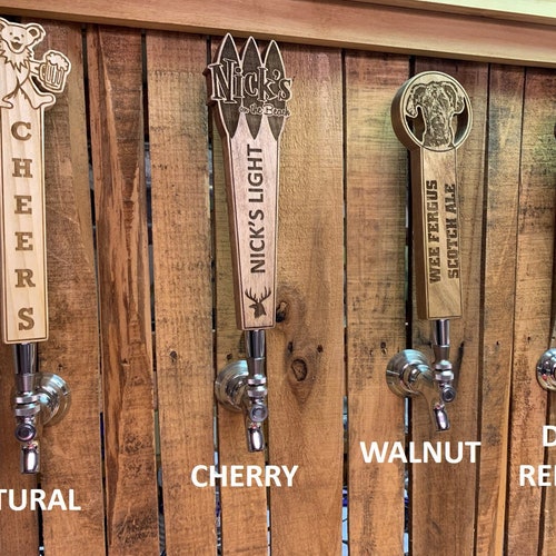 Personalized Beer Tap Handle of Walnut With a Handmade Copper Etsy