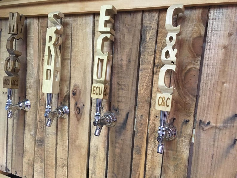 Custom Beer Tap Handle Any 3 Letters Etsy