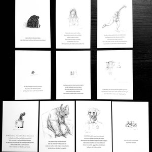 Set - 10 cartes postales, des motifs de « croix pensé ». DIN A6