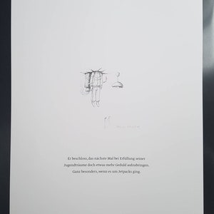 Jetpack - Kunstdruck einer Kugelschreiberzeichnung aus dem Buch "quergedacht" von Svenion