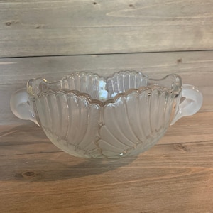 Vintage Mikasa Walther Crystal Bowl Swan Handle