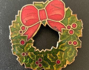 Christmas Wreath Brooch