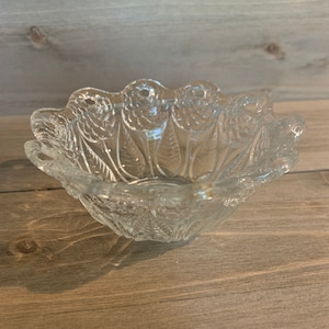 Pressed Glass and Pierced Small Bowl