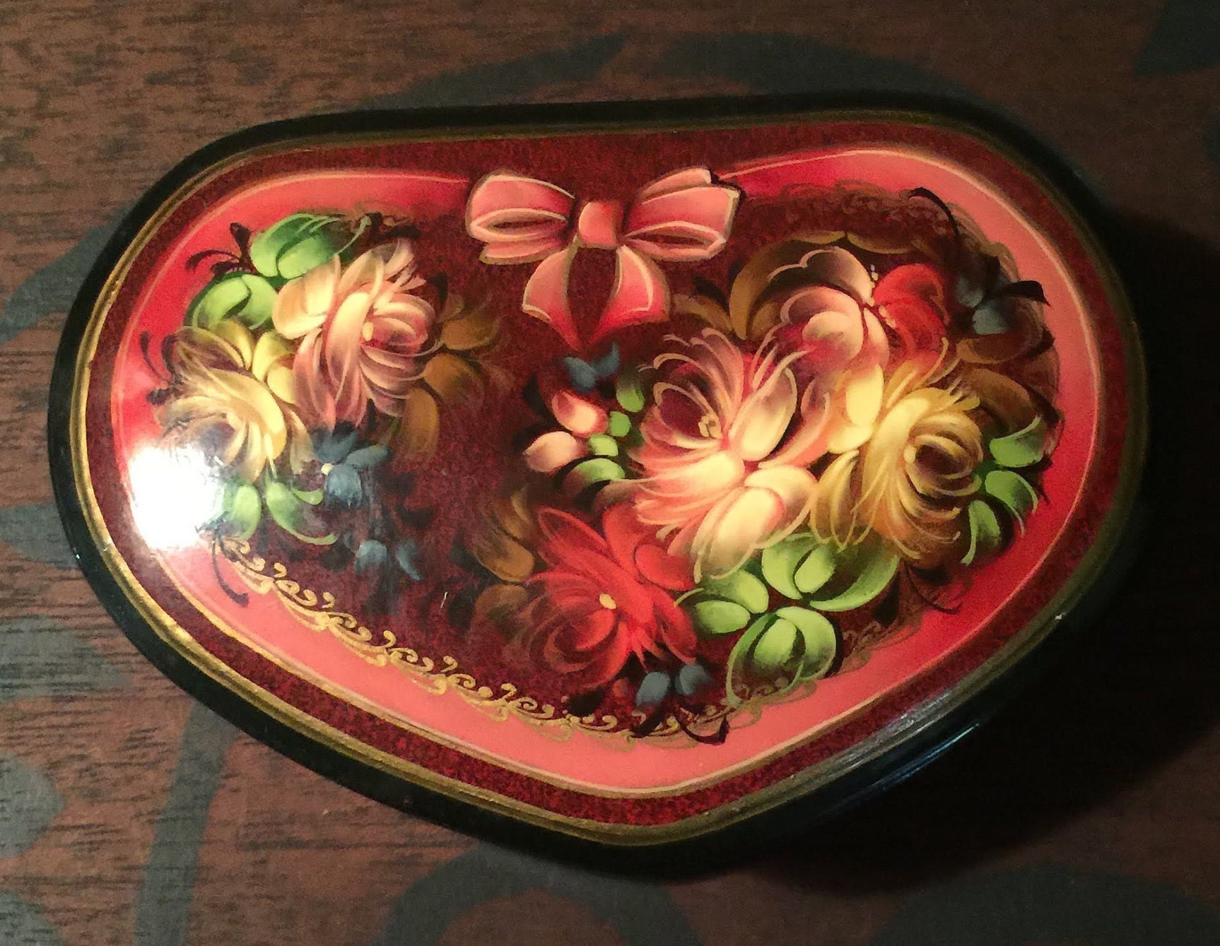 Boîte à Bijoux En Bois Cœur - Artisanat Russe En écorce (beresta), Neuf Avec étiquettes, Originale