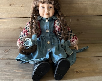 Muñeca de porcelana de la colección de muñecas Boyds Bear - Karen