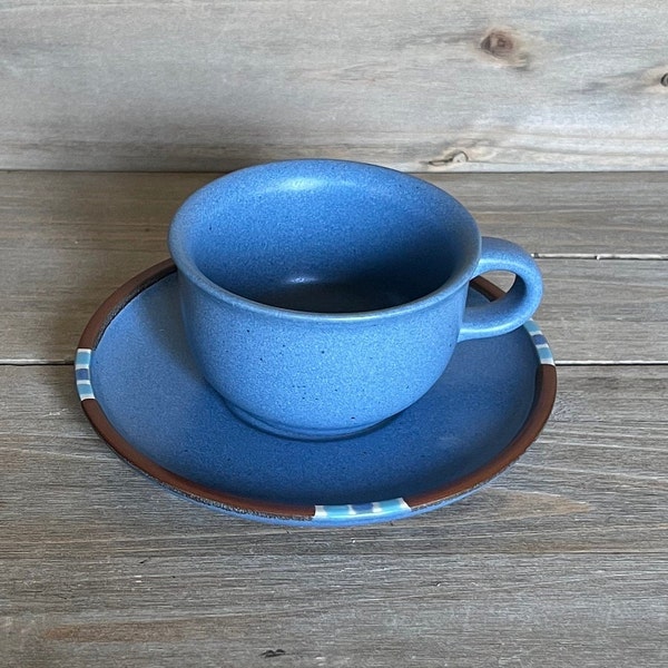 Mesa Sky Blue Cup and Saucer by Dansk