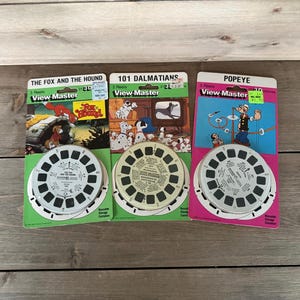 View-Master: aan jou de keuze: The Fox and The Hounds; 101 Dalmatiërs; Popeye