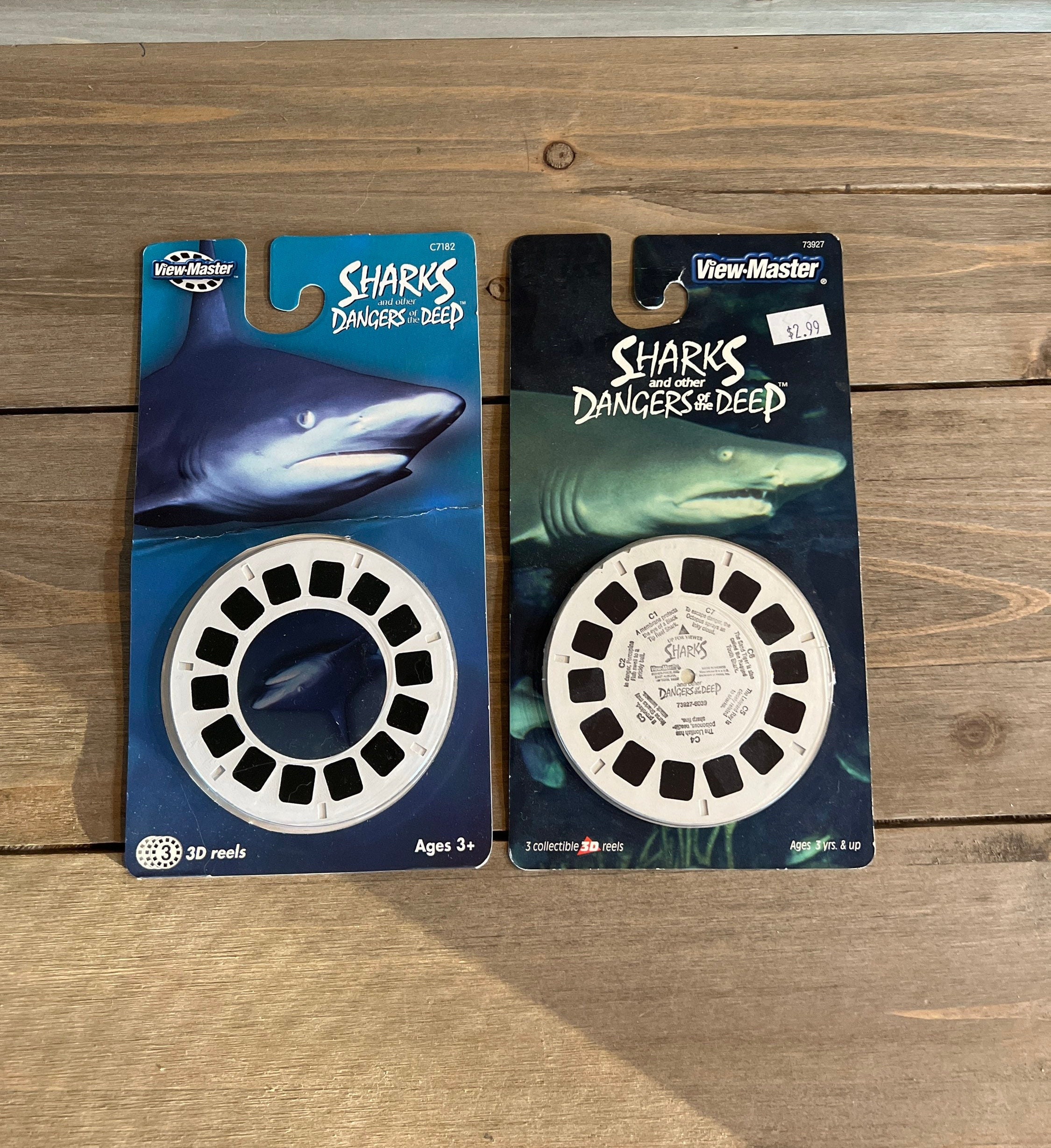 Sharks and other Dangers of The Deep View-Master 3 3D Reels New