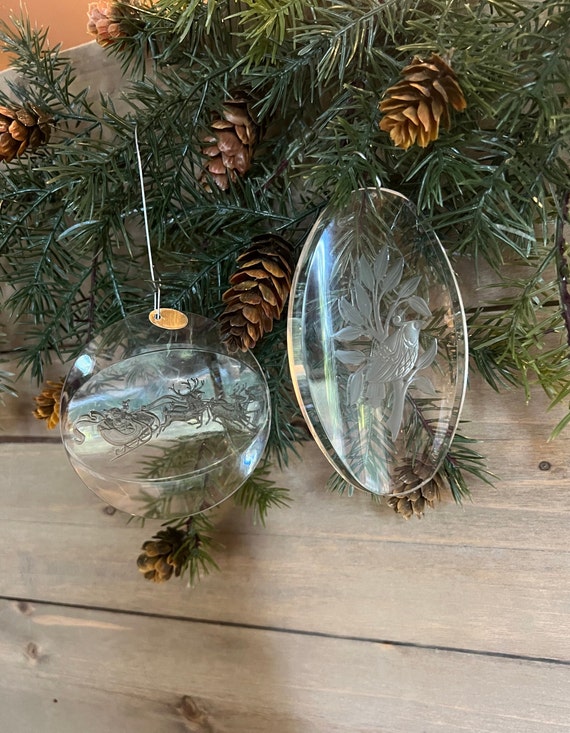 Engraved Acrylic Ornaments Vintage Your Choice of Partridge in a