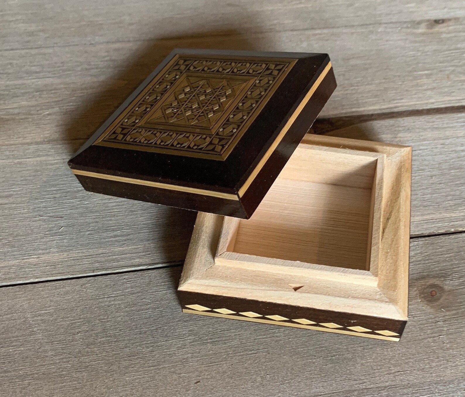 Inlaid Straw Box Decorative Box Jewelry Box Trinket Box Etsy