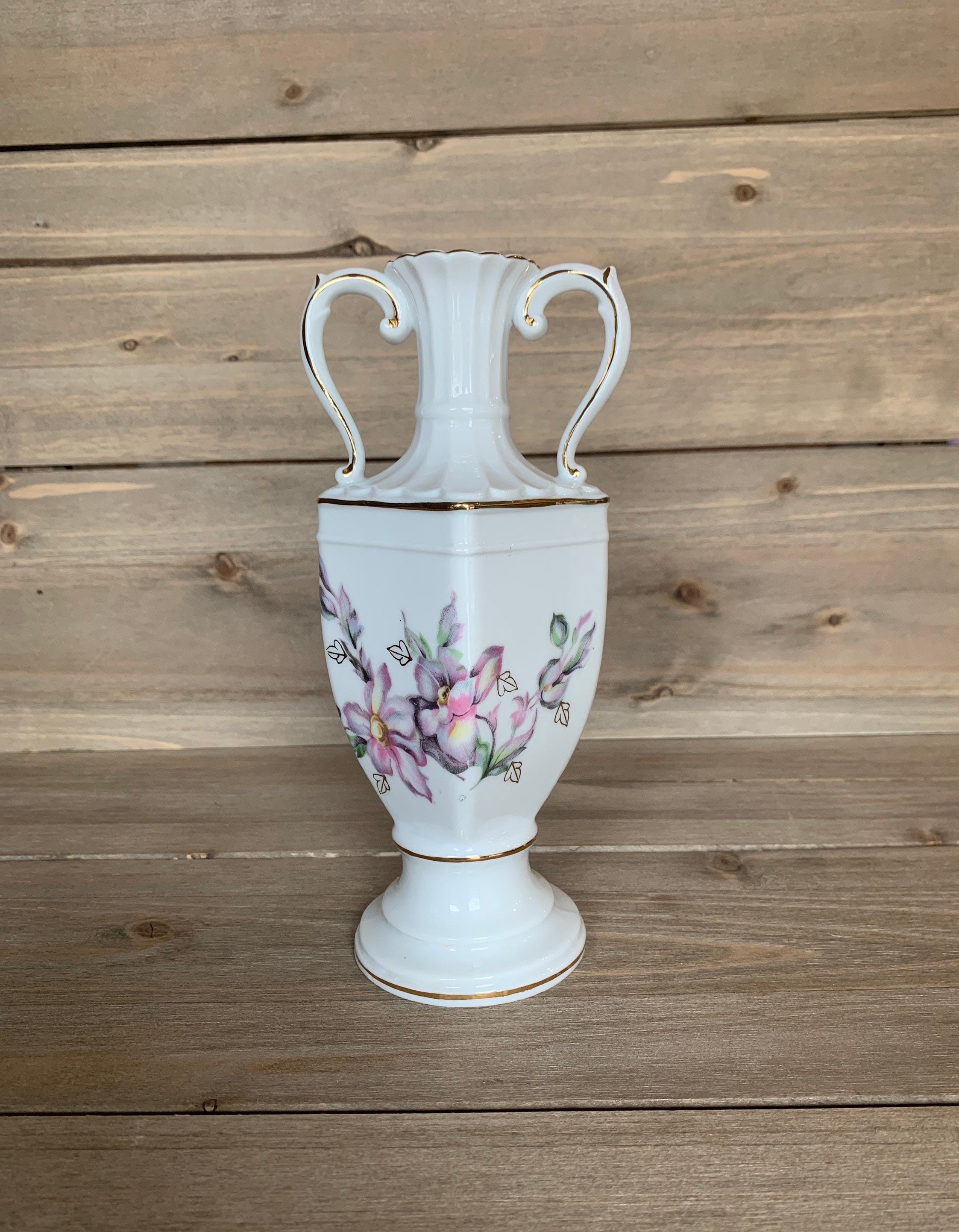 アメリカ　ビンテージ花瓶 L & M Inc ヴィンテージ 磁器花瓶 - Etsy 日本