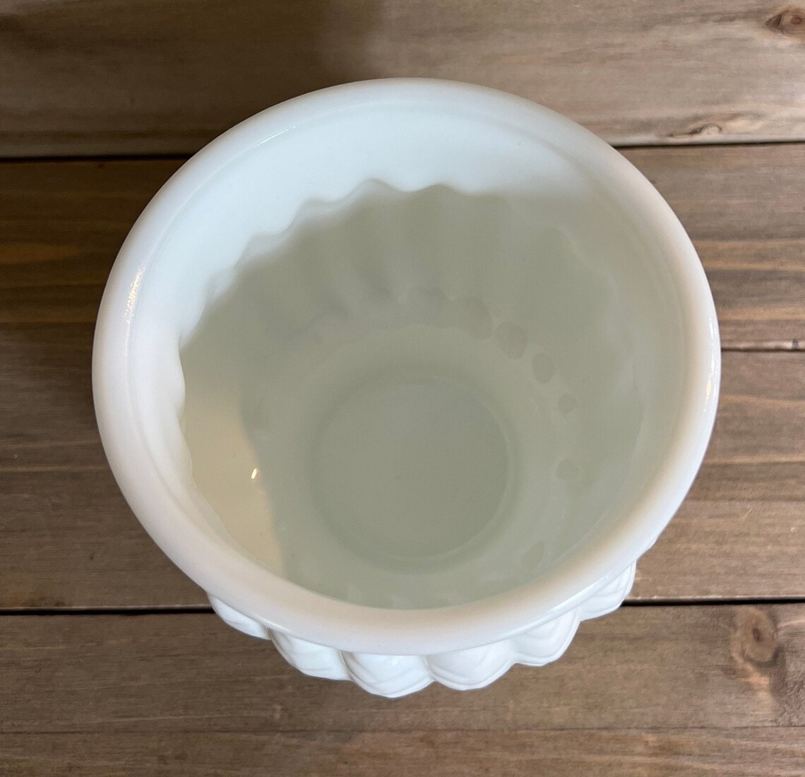 Vintage RANDALL White Milk Glass Flower Vase Planter Bowl Etsy