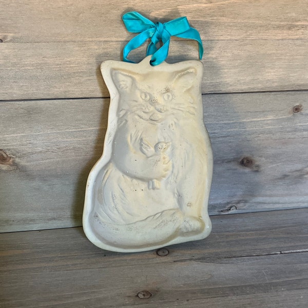 Vintage Cat with Canary 1983 Brown Bag Cookie Art