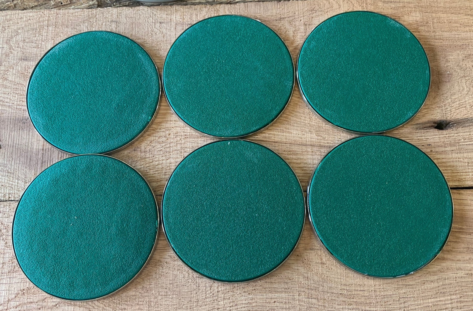 Oneida Set of Six Silver Plate Coasters With Holder Etsy