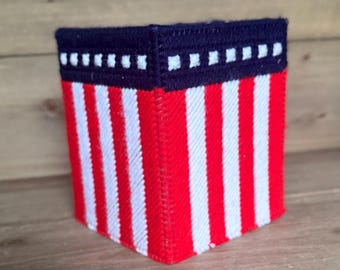 Vintage Plastikbezug Taschentücherbox: Americana