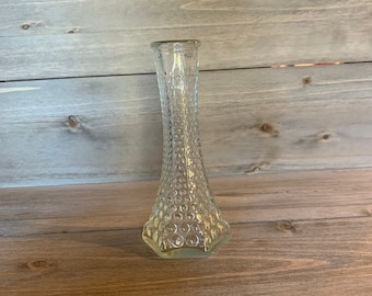 Hobnail Clear Glass Vase - EO Brody Bud Vase - MCM Bud Vase - Pressed Glass Vase - Raised Dot Vase