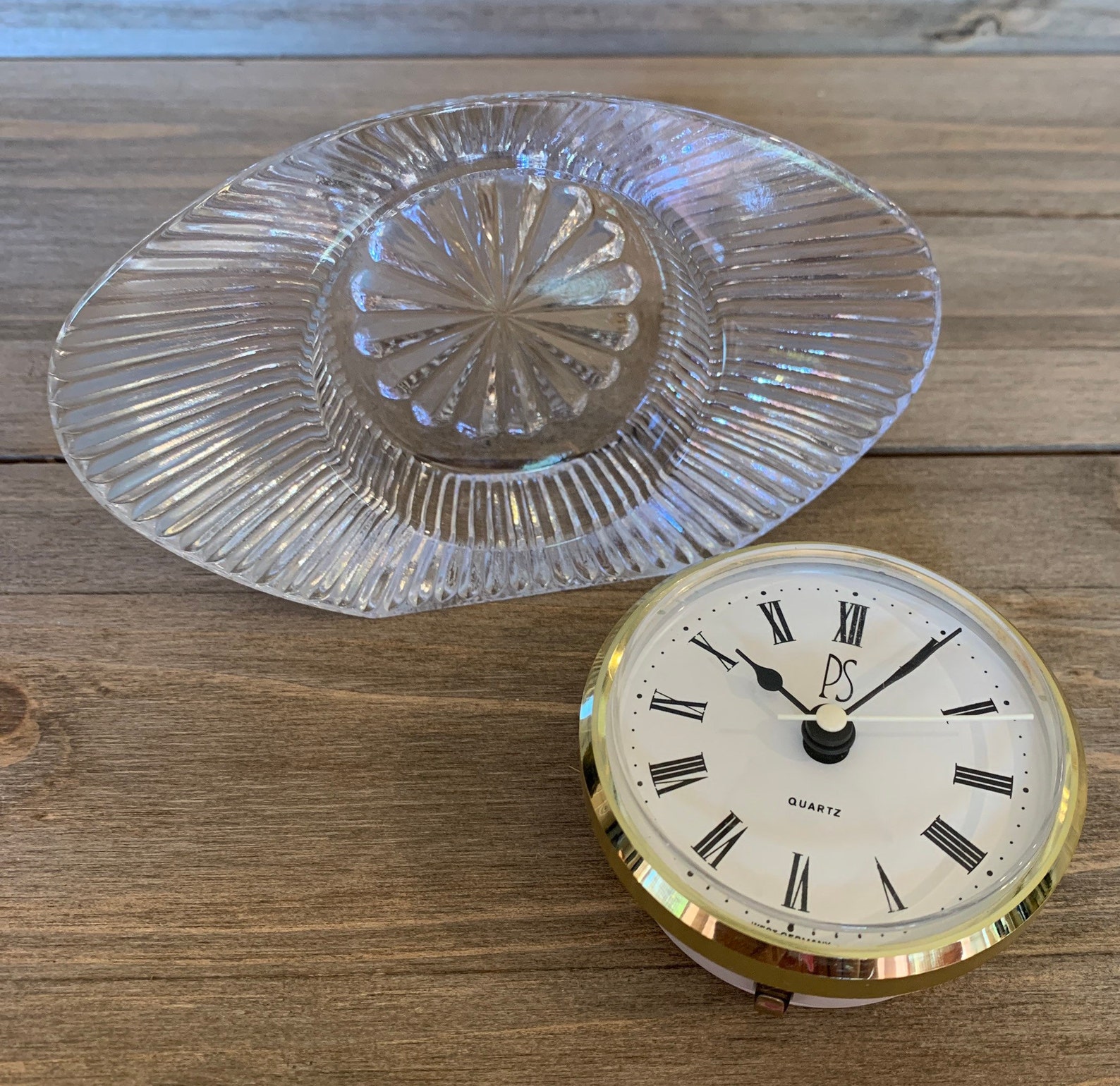 PS Crystal Quartz Clock Made in West Germany Etsy