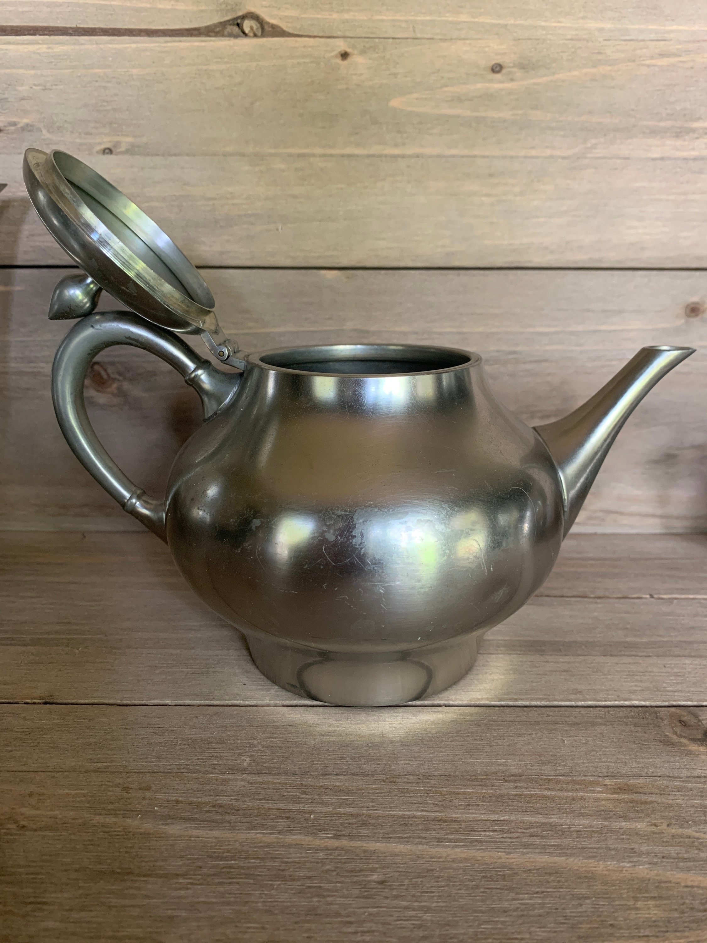 Metawa Holland Pewter Coffee Pot Tea Pot and Covered Sugar Etsy