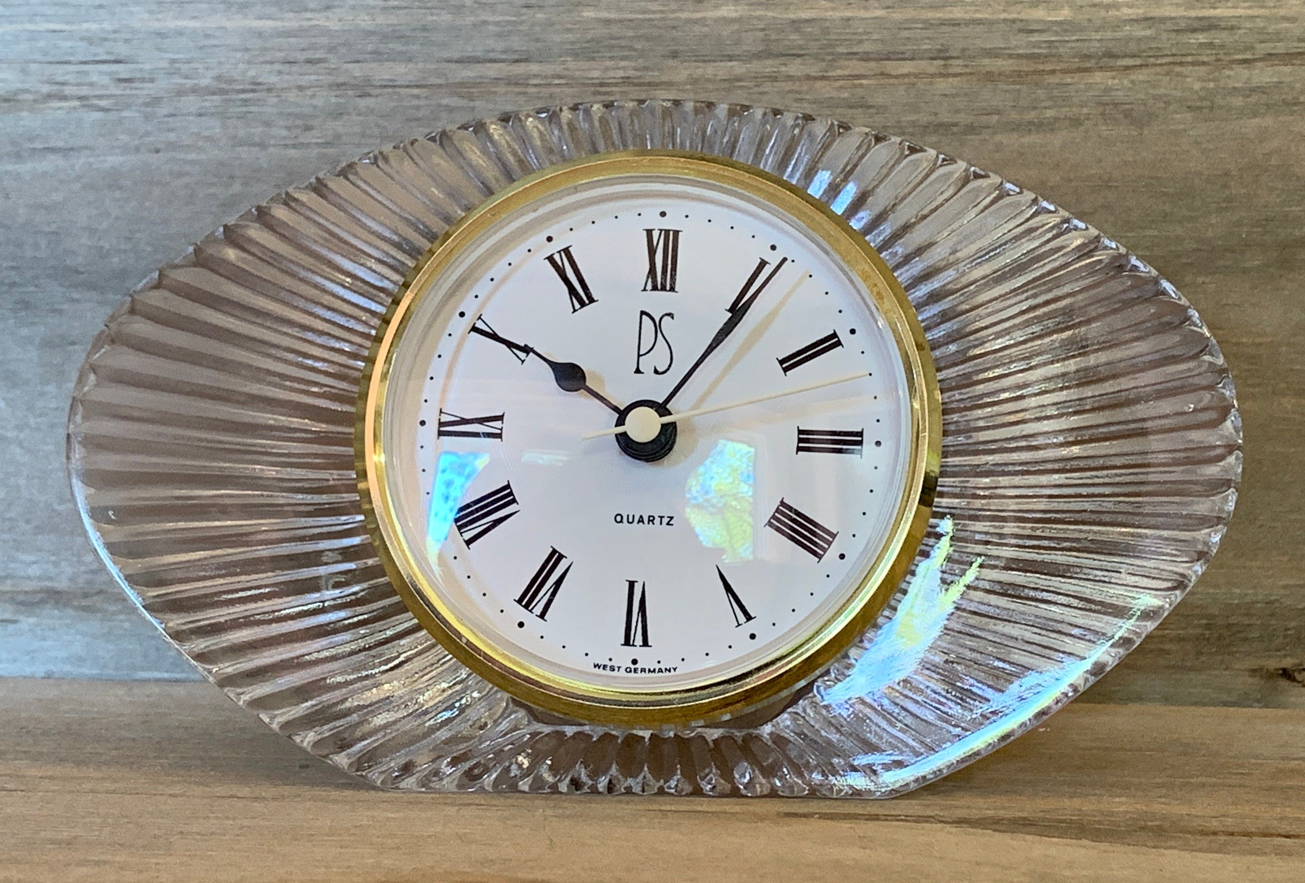 PS Crystal Quartz Clock made in West Germany Etsy
